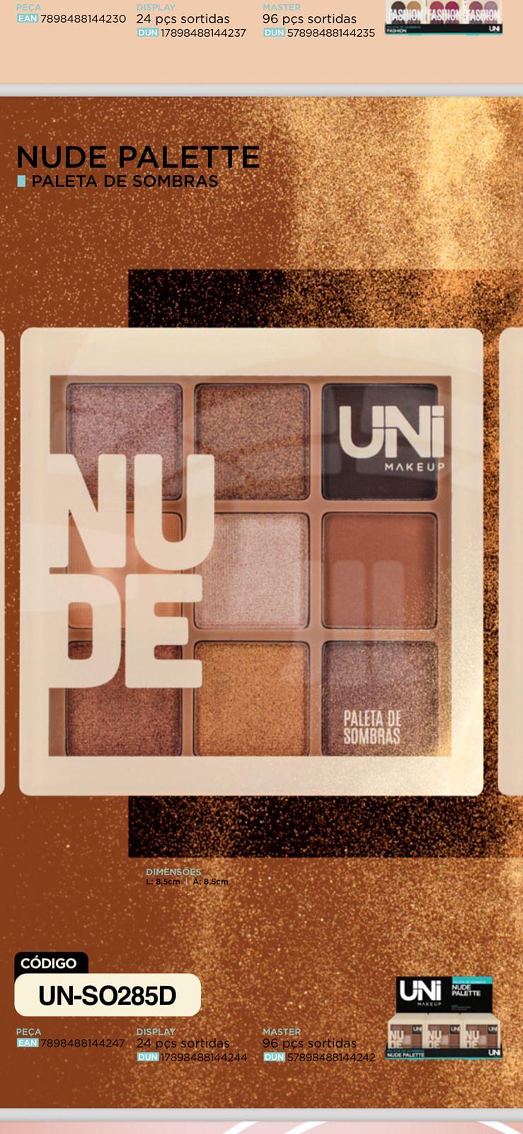 Paleta De Sombras Nude P S Un So D Uni Lili Maquiagem